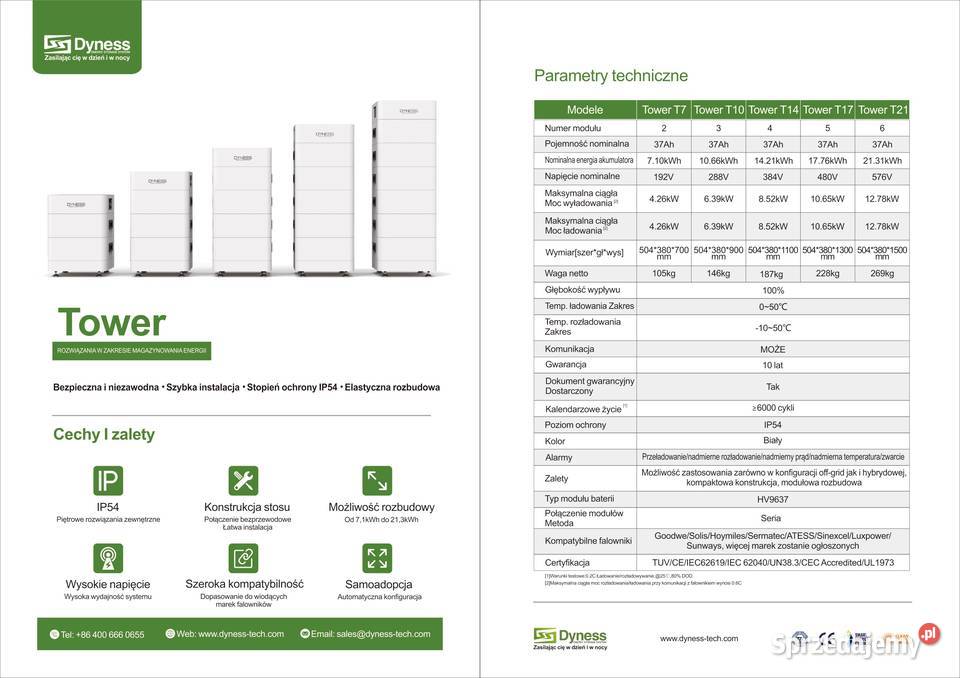 Zestaw Dyness Tower T10 1066kWh Lublin sprzedam