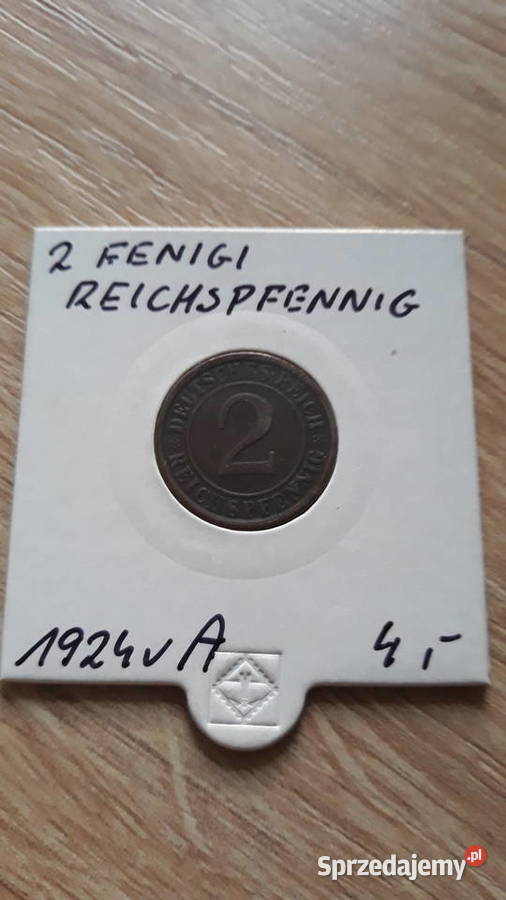 2 Fenigi Niemcy 1924 r men A Konin