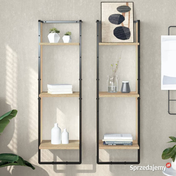 Regał ścienny z 3 półkami dąb sonoma 30x25x100 Warszawa