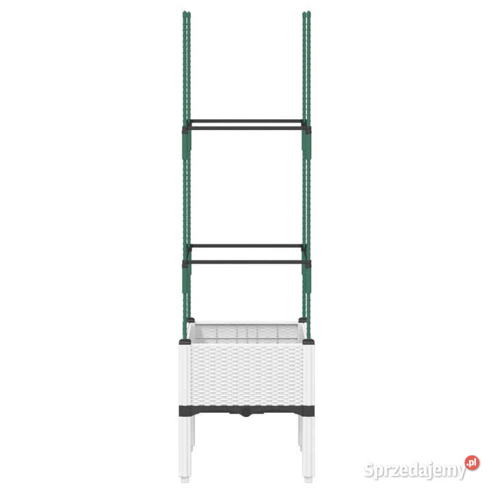 Donica ogrodowa z kratką biała 40x40x1425 PP Warszawa sprzedam
