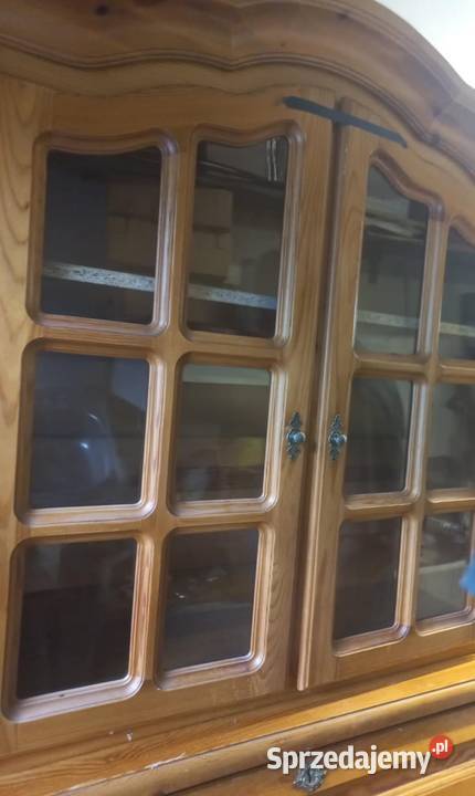 sosnowy drewniany komplet kredens komoda i Kredensy i witryny Kraków