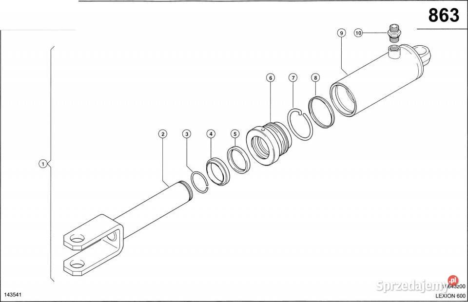 Claas Lexion 600 RURA CYLINDRA 0000417940 Jastrzębniki