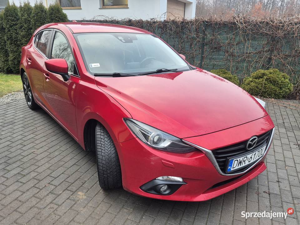 Mazda 3 Enso 20 120 2016 Czerwony Rok produkcji 2016 dolnośląskie