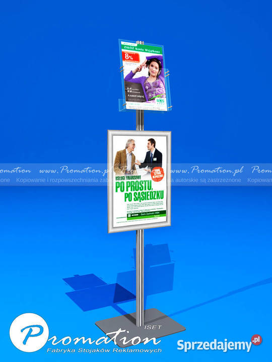 Stojak informacyjny na plakat A3 i ulotki A4 do
