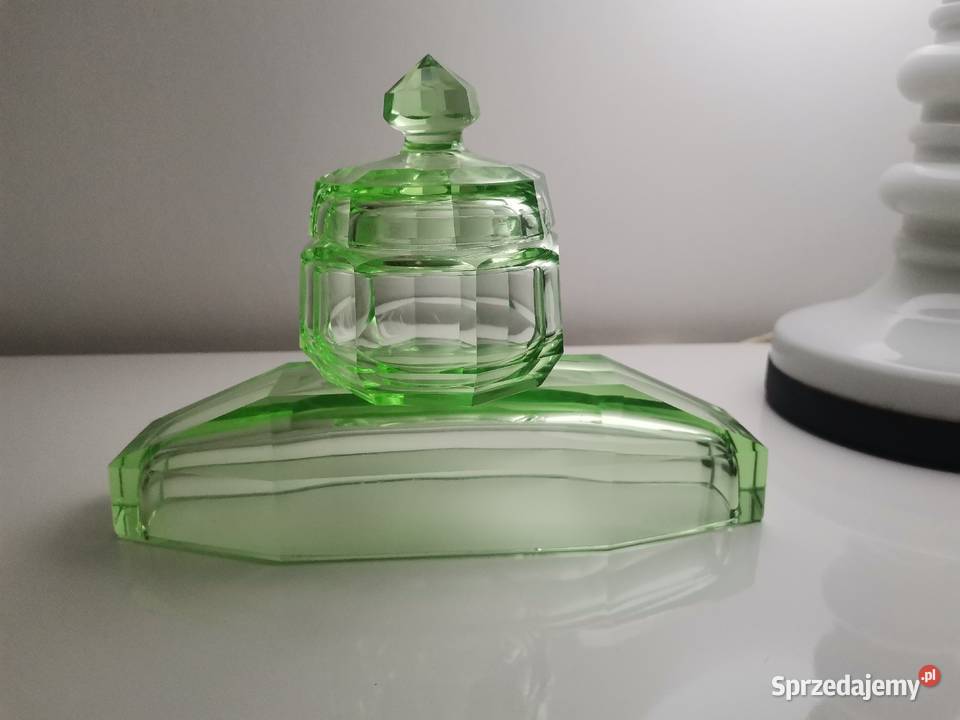 Stary zielony zestaw toaletowy Art Deco 1930 Katowice