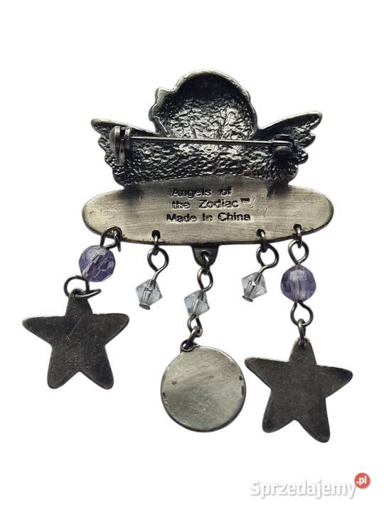 VINTAGE BROSZKA ANIOŁ ZODIAKALNY RYBY PISCES Częstochowa