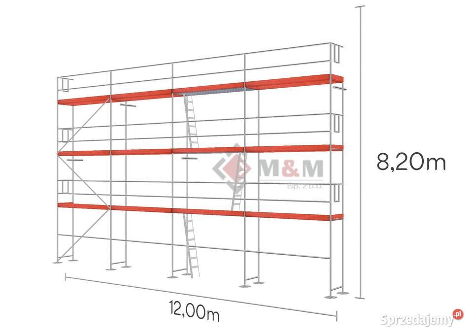 Rusztowanie elewacyjne 984m2 NOWE 12 x 82 m Stare Siołkowice