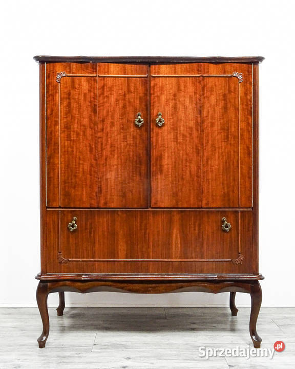 Drewniana Solidna KOMODA na nóżkach RTV styl Kalisz