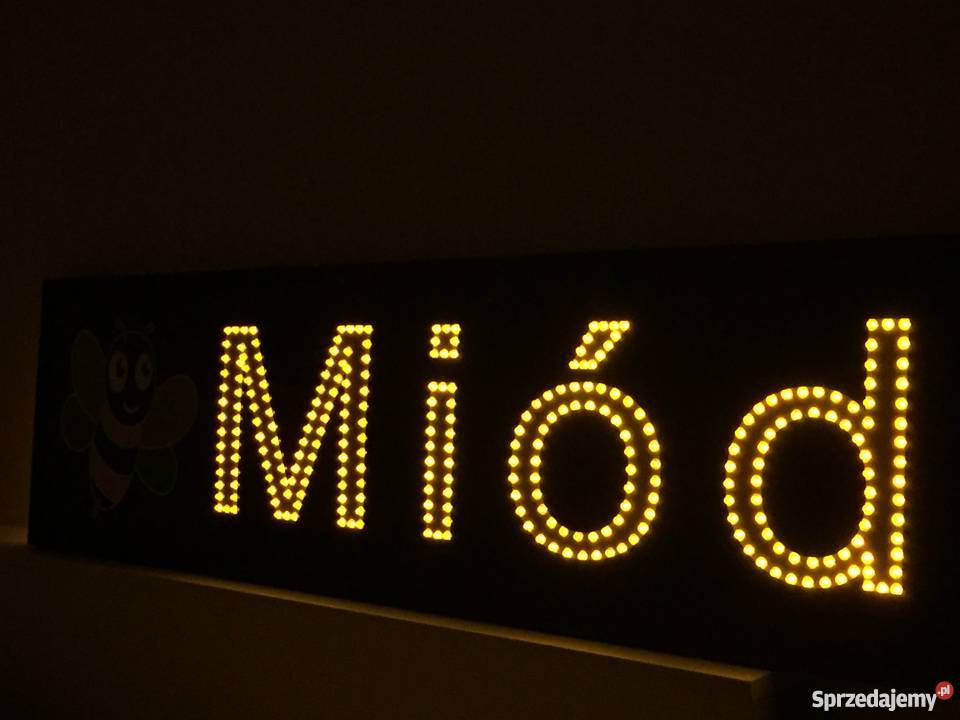 Reklama LED Miód 120x30 zewnętrzna Pomiechówek