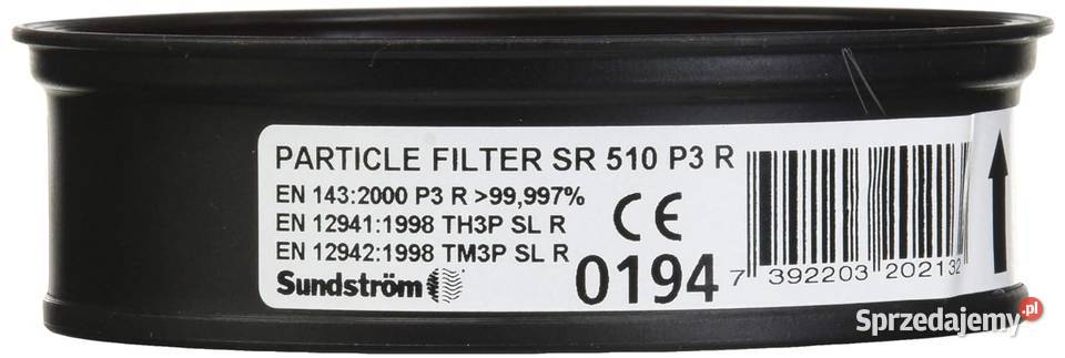 Sundstrom Sr 510 Filtr Pochłaniacz Przeciwpyłowy Biznes i Przemysł