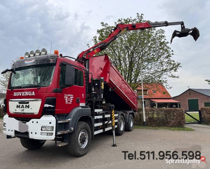 Man TGS 6x6 wywrotka bordmatic z dzwigiem mazowieckie Warszawa