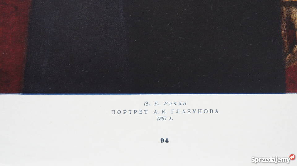 Ilja Riepin Repin portret Głazunowa 1887 r zachodniopomorskie Szczecin sprzedam