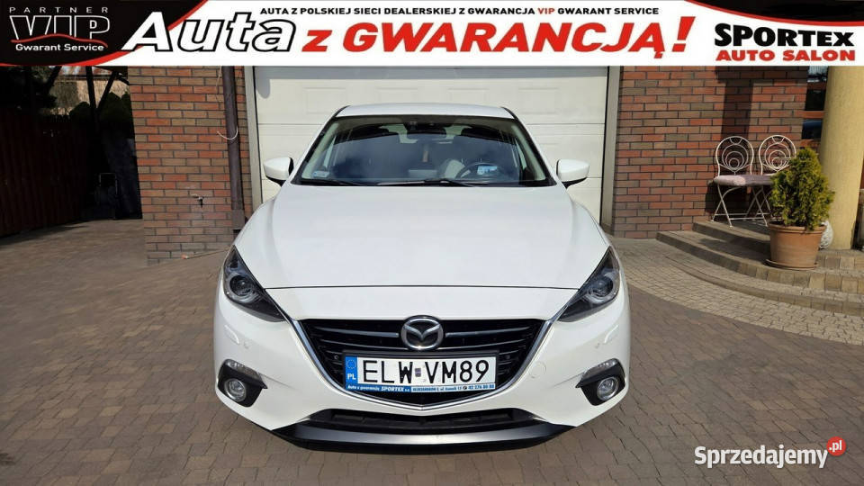 Mazda 3 20 165SkyActivNAWIGACJA HeadUpBIAŁA elektrochrom. lusterko wst. Aleksandrów Łódzki