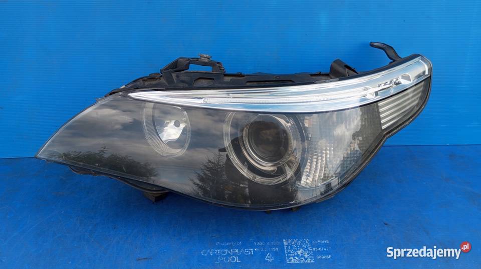 LAMPA LEWY PRZÓD EU XENON BMW 5 E60 E61 Lampy przednie wielkopolskie Nowy Tomyśl