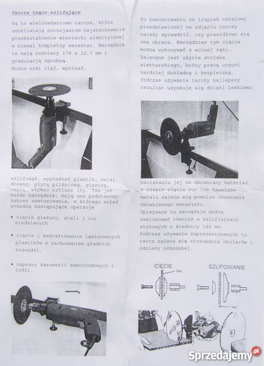 TARCZA ŚCIERNA TNĄCO SZLIFUJĄCA WŁÓKNINA 180 DO Pozostałe Inowrocław