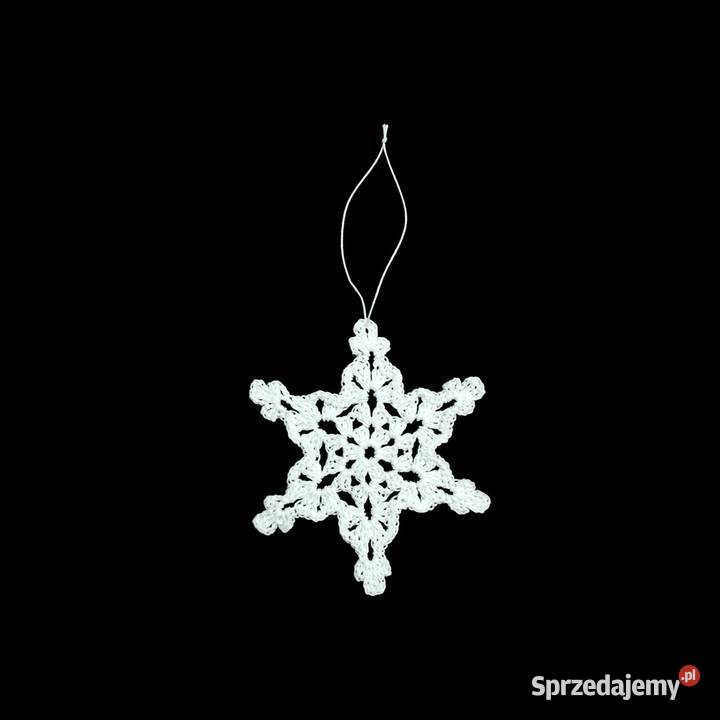 Zawieszka szydełkowa na choinkę gwiazdka 8 biała Dekoracje i ozdoby opolskie sprzedam