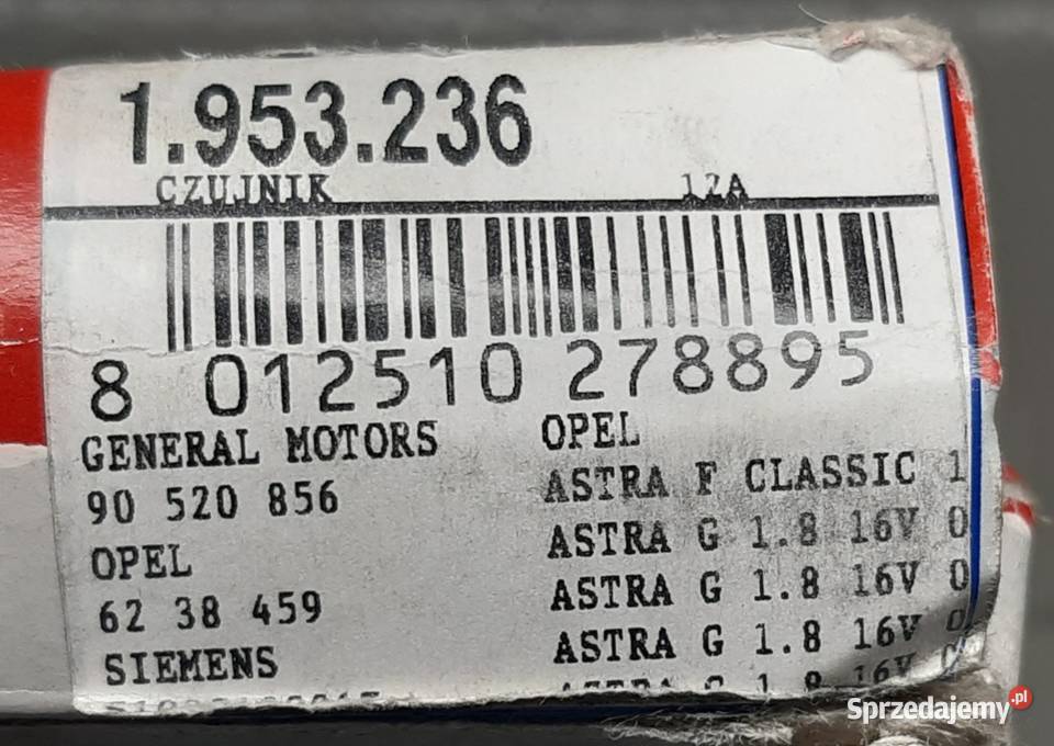 CZUJNIK WAŁU KORBOWEGO ASTRA G VECTRA B 16 18 Mielęcin