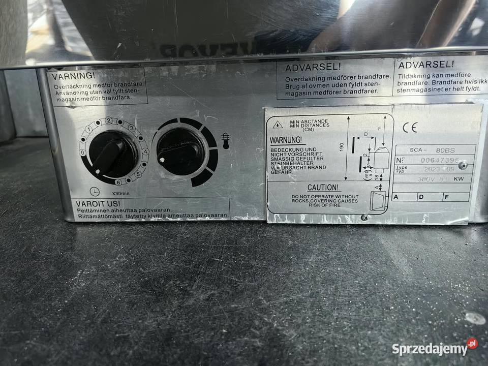 Piec do sauny suchej FIŃSKIEJ ze sterowaniem lubuskie Zielona Góra sprzedam