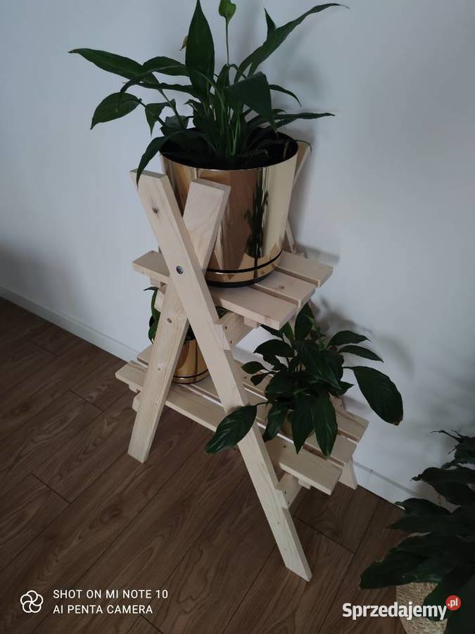 Kwietnik drewniany drabinka na kwiaty Zduńska Wola