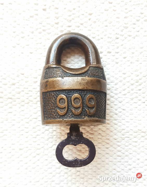 Stara mosiężna kłódka Pozostałe Warszawa