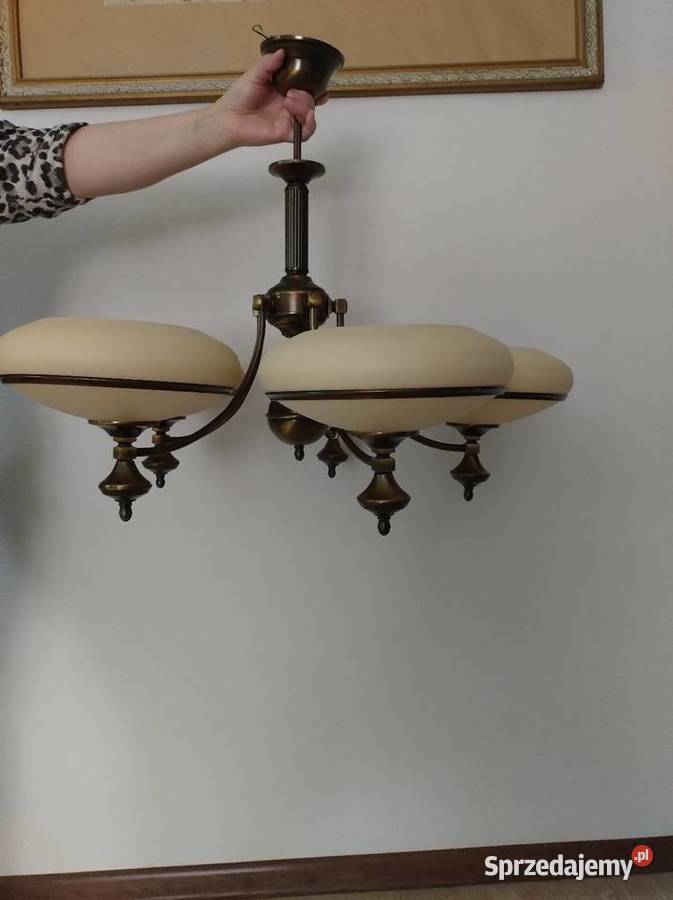 Żyrandol wiszący mosiężny Garwolin