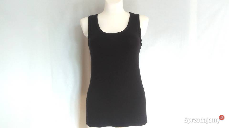 BLUZKA czarna Bez Rękawów KOSZULKA r 38 BOKSERKA bez rękawa