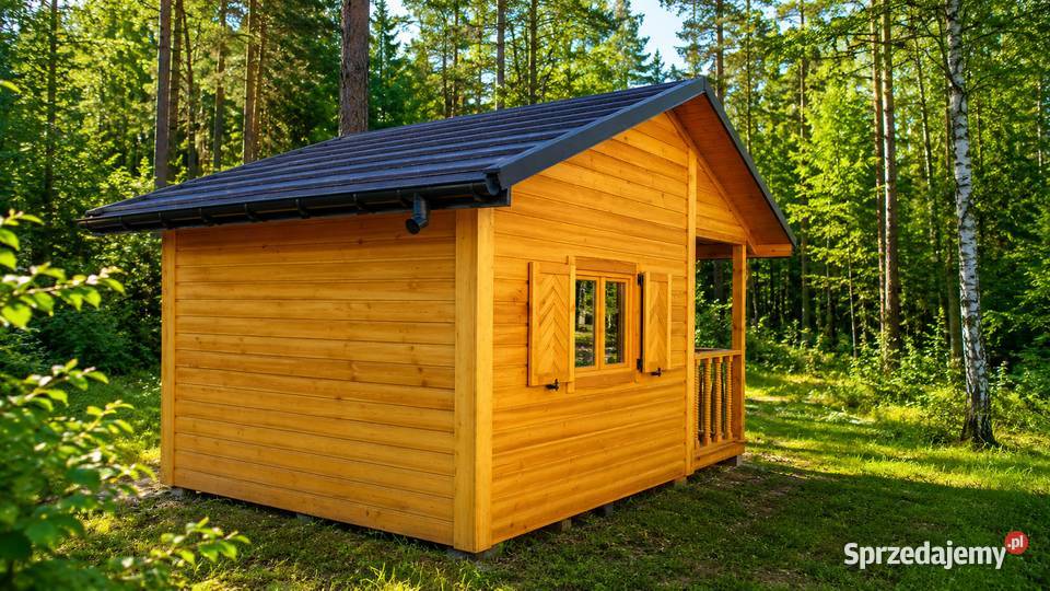 Domek drewniany ogrodowy z tarasem 2527zł/m2