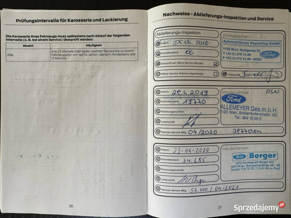 Ford C Pisemna Gwarancja 12 miesięcy II 2010 serwisowany w ASO Konin