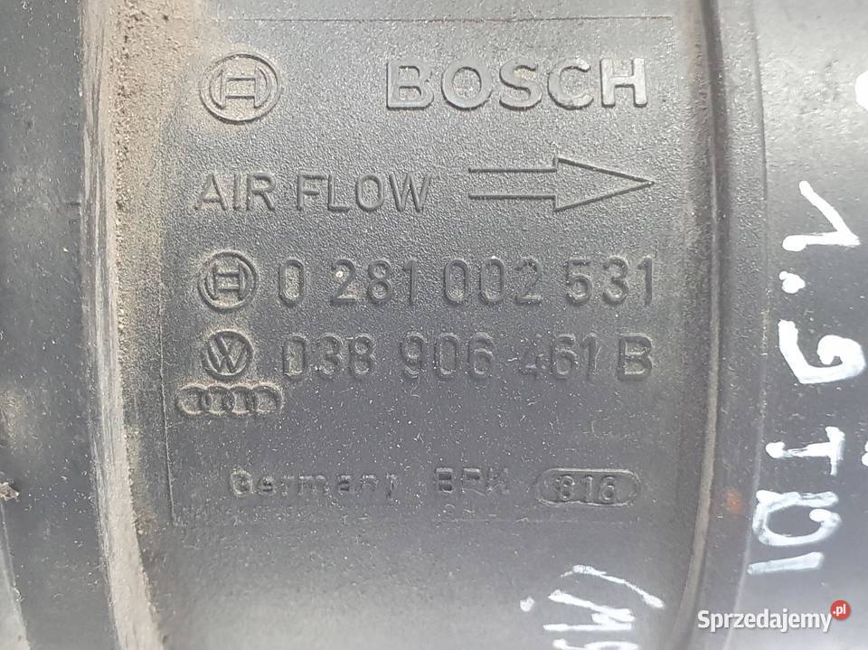 VW Golf IV 19 TDI PRZEPŁYWOMIERZ POWIETRZA Przepływomierze Przepływomierze Janów