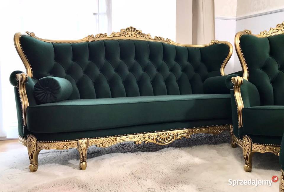 Komplet sofa fotele barok wypoczynkowy stylowy Komplety wypoczynkowe