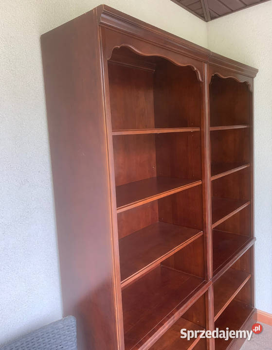 Drewniany regał biblioteczka stylowy ciemny brąz Warszawa sprzedam