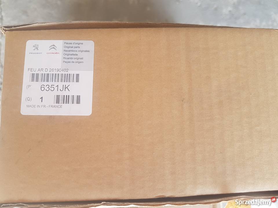 Lampa cofania Peugeot 5008 nowa oryginał