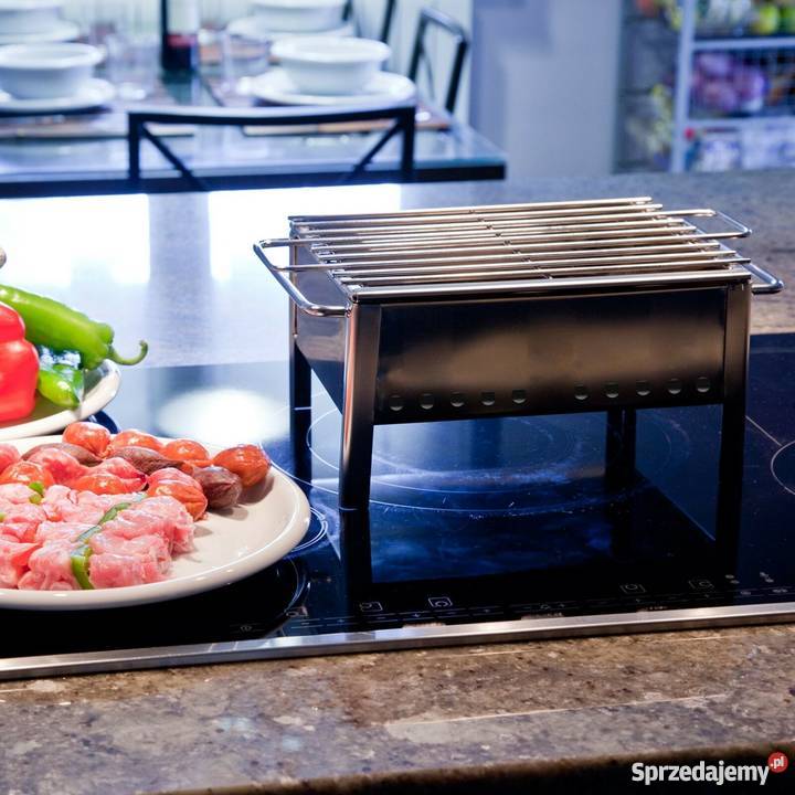 Sauvic grill stołowy 20x25 stal nierdzewna