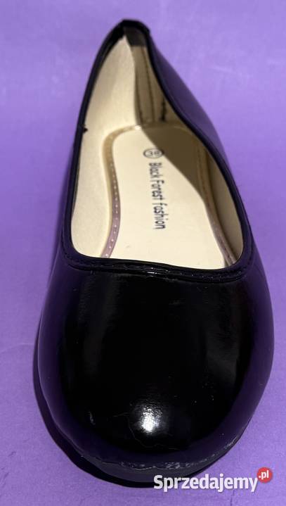 Czarne lakierowane baleriny rozmiar 38 Balerinki Żyrardów