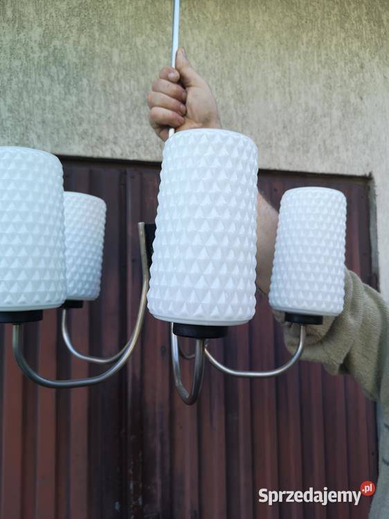 Żyrandol Lampa Vintage PRL Oryginalna Wisząca