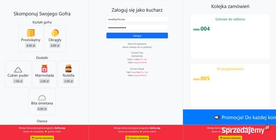Aplikacja do zamawiania Gofrów KFC czy McDonald Gołdap