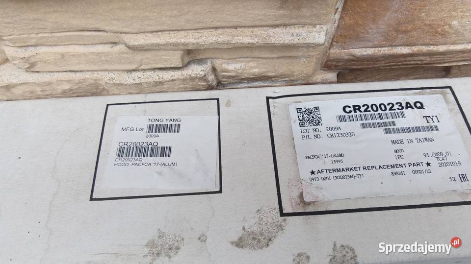 Maska aluminiowa Chrysler Pacifica 20172021 Rok produkcji 2017 Słupsk