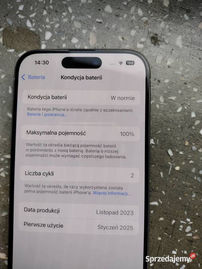 Apple iPhone 15 PRO 1T Natural Titanium szary Wałbrzych sprzedam