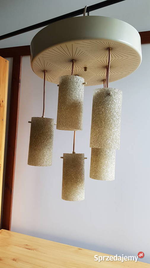 Stara lampa wisząca żyrandol lata 6070 śląskie Dąbrowa Górnicza