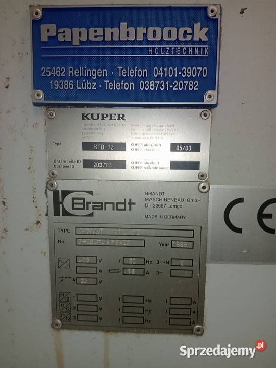 Okleiniarka BRANDT KTD 720 Wejherowo