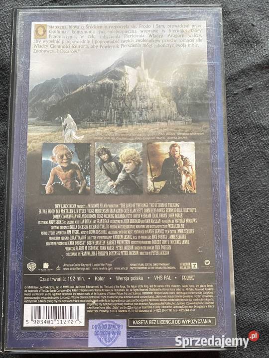 Wladca PierscieniPOWROT KROLAfilm na kasecie VHS VHS Lublin sprzedam