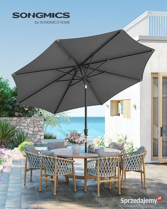 Parasol 340 z korbą do otwieraniazamykania Wyrzeka