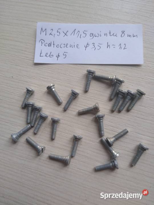 Wkręt specjalny M25 x 115 gwintu 8 mm kpl50 mazowieckie Prostyń