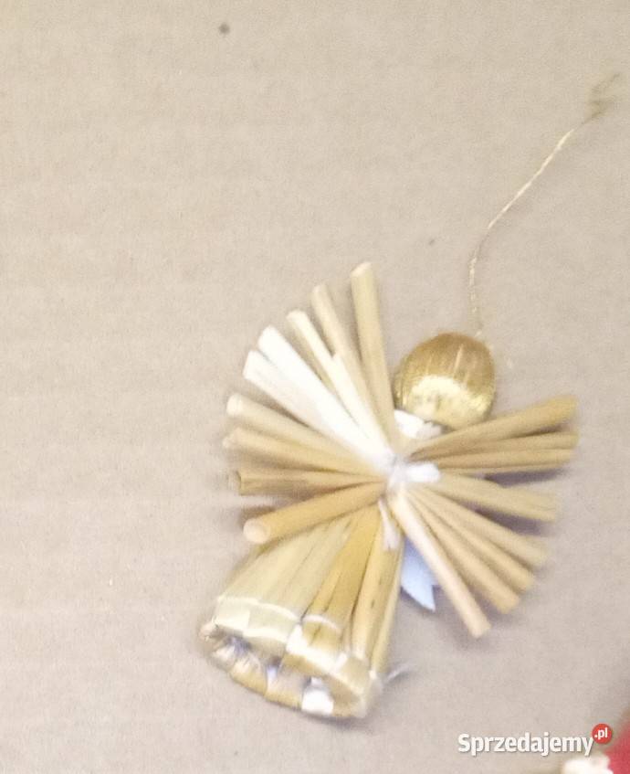 Słomiany aniołek ozdoba na choinkę Warszawa