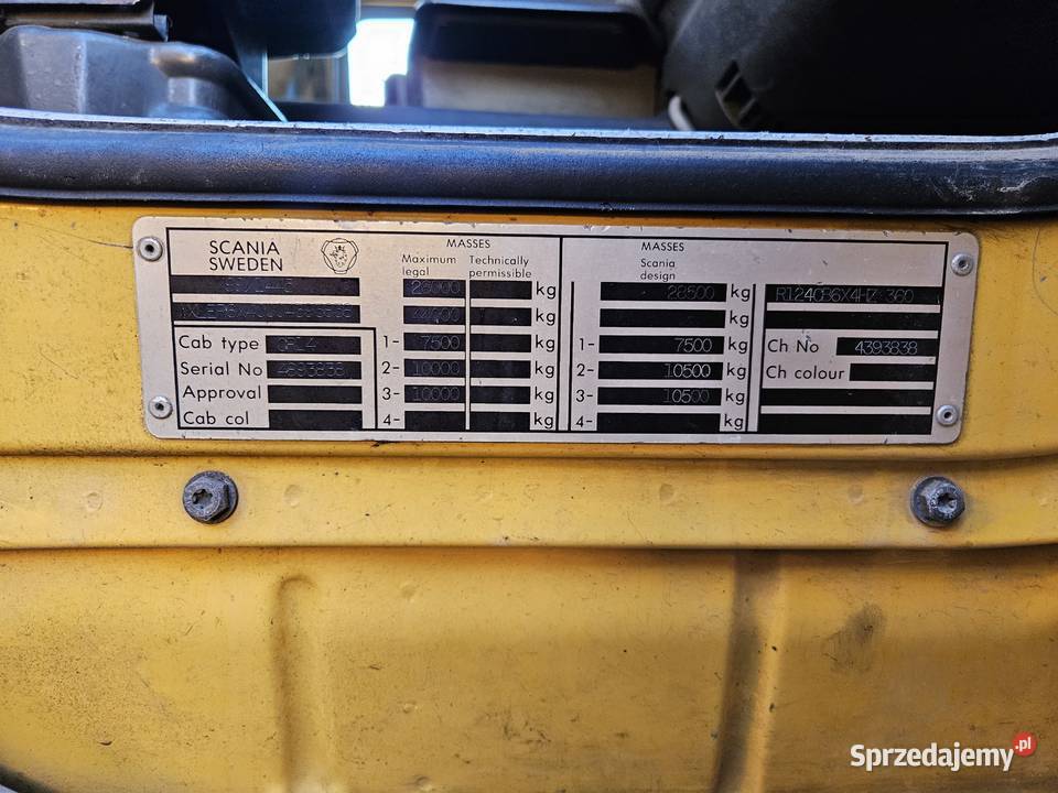 Pojazd zimowego utrzymania drog scania 124c Łaziska sprzedam
