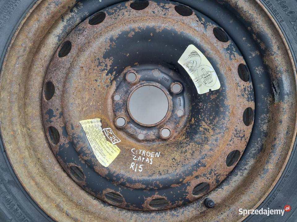 Peugeot Citroen KOŁO ZAPASOWE zapas 18565 R15 sprzedam