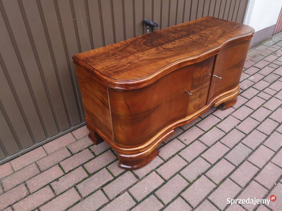 Komoda Szafka RTV ARTDECO Orzech Niska Stara Swarzędz