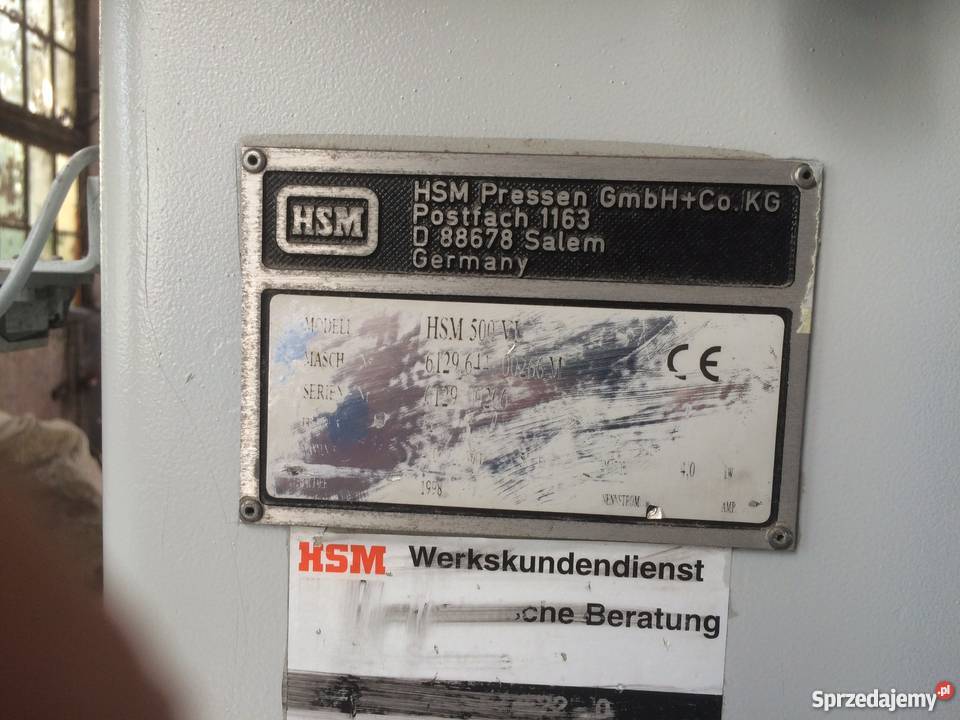 Prasa belownica do foli makulatury odpadów HSM Drzewica