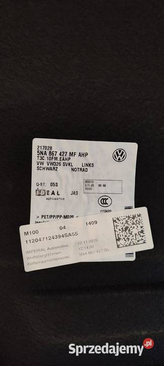 VW TIGUAN II BOCZEK BAGAŻNIKA LEWY 5NA867427 MF sprzedam