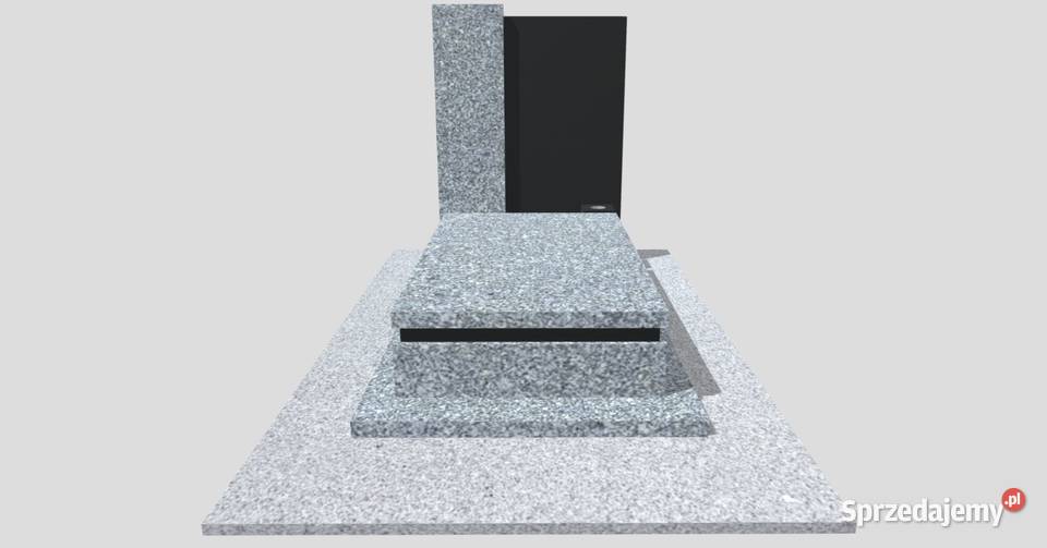 Nagrobek bianco pearl szwed z posadzką Świdnica